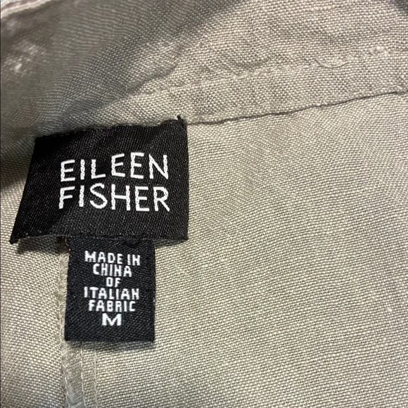 Eileen Fisher beige Linen wide-leg capris / culottes. B5 - Picture 3 of 6